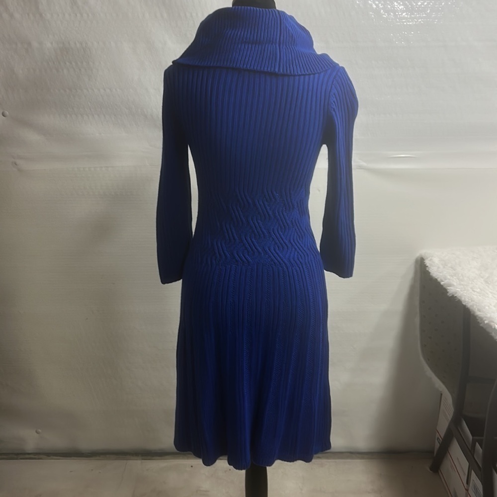 Eliza J Fit & Flare Cable Knit Solid Sweater Dress - Picture 5 of 7